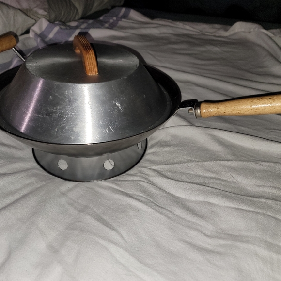 NOT SOLD!     RARE Excellent Condition Vintage Atlas Spinning Company Wok - Picture 4 of 10